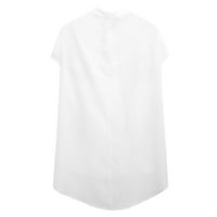 Žene Ljeto kratkih rukava šifon bluza majica Ležerne prilike Labavi V izrez Top XL