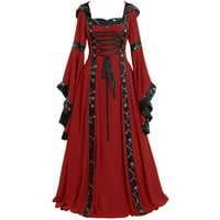 Solakol haljina za žene Renesansne haljine Žene žene Ženske gotičke haljine Ženske vintage keltska podne