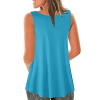 Dqueduo ženski vrhovi modni čvrsti spremnik Vrhunske ručne majice bez rukava pulover plus veličine usjeva