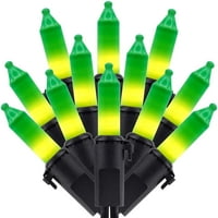 Zelene božićne svjetiljke, FT crna žica mini svjetla, ul certificirani praznični string svjetlo, kraj