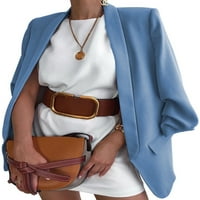 Avamo Slim blezer odijelo za žene Ležerne prilike rušene rukave otvorena prednja kardiganska odjeća