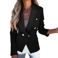 Pimfylm Blazers za žene udobne poslovne ženske jakne odijelo crne s