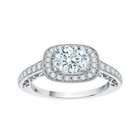 Diamond Halo Angažman prsten u 10k bijelo zlato