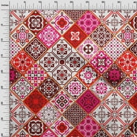 Onuone pamučna svila maroon apstraktna tradicionalna DIY odjeća za pretežnu tkaninu tkaninu od dvorišta