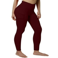 Žene komprimiraju joga hlače sa džepom visokog struka Atletičke salone za salonu Stretch ActiveWear