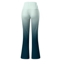 Gradijentne pantalone elastične struke široke pantalone za noge za žene rastezanje i meka