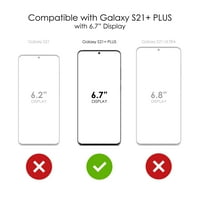 Razlikovanje Clear Shootfofofofofofof-hibridni slučaj za Galaxy S21 + Plus 5G - TPU branik, akrilni