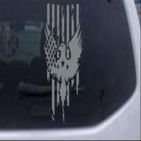 Nošena tattered američka zastava sa orlom automobilom ili kamionom prozora naljepnica za laptop naljepnica