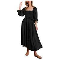 Duks haljina za žene Ženska haljina dizajn modni elastični pojas retro rukava Fragarn