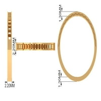 Princeza CUT laboratorija kreirana smaragdno poluvremena prstena - kvaliteta AAAA, 14k bijelo zlato, SAD 13,00