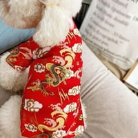 Kućna ljubimca mačka Chinoiserie Kineski stil odjeću Tang kostim Novogodišnji odjeći za toplu kaput