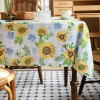 Vodeni stolnjak za sunčanje, žuta cvjetna stolna krpa za kvadratne stolove, proljetna ljetna vodootporna otporna na seosku kuću za cvijeće Kuhinja trpezarija