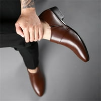 DMQupv muške kožne cipele potplati muškarci kožne cipele šiljasti prst niska peta na čvrstom boju muške
