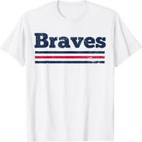 Žene Muškarci Vintage Braves Retro Three Weather Road majica Majica Grafički majica Casual Crew Crct