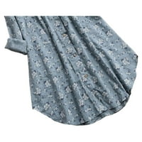 Ženski ljetni cvjetni v vrat bluze labavi vrećice Tunt TunT košulje Plus veličina
