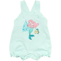 Disney Princess Ariel novorođenčad Djevojke Francuski Terry Kratki kombinirani majica i hat outfit set
