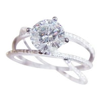 Jiyugala prstenovi za muškarce Classic Four-Claw cirkon i dijamantni prsten dvostruko umotane za angažovačka prstena Ženska narukvica