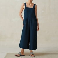Ljetni kombinuit za žene Lood široke nogave hlače Solidne boje Ljeto JumpSuits modne casual jednodijelne