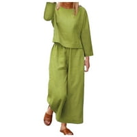 Eguiwyn Regularne ženske pantalone odgovaraju poliesterskim ženama dva zelena m