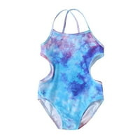 Toddler Baby Girls kupaći kostim Summer bez rukava šareni kravatni kostimi za odmor Bikini kupaći odijelo