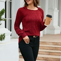 Prevelizirani džemperi za žene Novi casual dugih rukava Kriješan pulover Zimski čvrsti baggy lounge