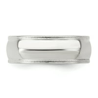 Carat u Karatsu Sterling Silver Widend Comfort-Fit pola okrugli Milgrain Veličina zvona -10