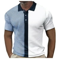 Muška košulja Muška majica kratkih rukava Golf Majica Solid Color Contrast na otvorenom Ležerne prilike