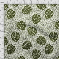 Onuone svilena tabby maslina zelena tkanina Tropska DIY odjeća prekriva tkanina za ispis tkanina sa