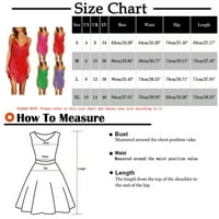 Ljetne haljine za žene bez rukava modni mini čvrst V-izrez HOT PINK XL