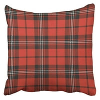 Škotski tartan plairan bijela i crna boja crvena apstraktna provjera korektor klasični poklopac jastuci