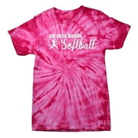 Jedite spavanje dišite softball softball player majica-pinktiedye-xxxl