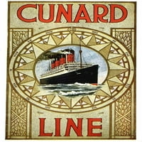 Linija Cunard - platna ili fino štampana zidna umjetnost