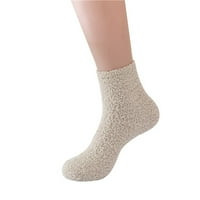 Awdenio Čarape za ženske čišćenje ženske jesenske i zimske bombone Boje ženske čarape srednje cijevi čarape Coral baršunasti čarape Podne čarape