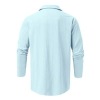 Leey-World Polo majice za muškarce muške jesenje i zimske ležerne košulje sa dugim rukavima LEALEST