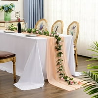 Fly Šifon stol za stol dugačak čista za vjenčanje Runner Romantični trkač stola za rođendanski zabava