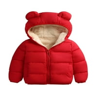 Cathery Toddler Kids zimski kaput čvrsta 3D medvjeda ušna kapuljača sa kapuljačom Outfit Body Boys Girls