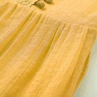 Asdoklhq ženske haljine za čišćenje veličine plus, boemske velike veličine V-izrez čvrste boje čipke