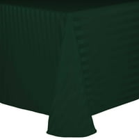 Ultimate Textile Satin-Stripe Oval Stolcloth - za kućne trpezaljke, Hunter Green