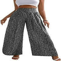 Dabuliu Žene Ljetne boemske hlače High Squik labav pantalone široke noge duge ležerne pantalone