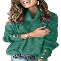 Colisha Dame Outerwer Wimsewwere Lad duge rukav džemper na vrhu Casual Turtleneck pleteni džemperi