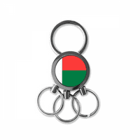 Madagaskar Nacionalna zastava Afrika Zemlja od nehrđajućeg čelika Metalni držač za držač za lančana prstena