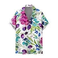 Amidoa muške havajske majice kratki rukav tropski odmor na plaži, ljetni casual stilske cvjetne tipke