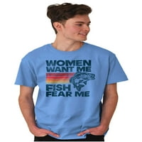 Žene žele da se riba boji me šale muške grafičke majice majice ties brisco marke m