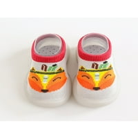 Rocmi Girls Boys Crib cipela gumeni potplat Prvi šetač cipela crtane čarape papučene podloge Udobne