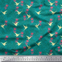 Soimoi poliester crepe tkanine bobice, cvjetni i lastavi ptičji tkanini tkanine sa dvorištem