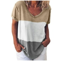 Žene Ležerne prilike Slatka grafička majica V izrez Kratki rukav Tee Tuns Tunic Dame Izlaze plus veličina