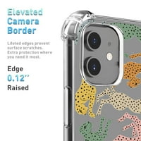 Cheetah Collage Clear futrola za iPhone 11, estetski umjetnički dizajn za muškarce, jedinstveni mekani