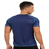 MSEMIS muške atletske vrhove majica Aktivni brzi suhi sportovi kratki rukav vježbanje trkačka košulja