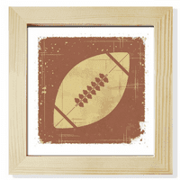 Fudbalska sportska ilustracija Brown uzorak Square Square Frame Frame Wall StolPop displej