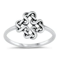 Keltski čvor Vječni volite veleprodajni prsten. Sterling Silver Band nakit ženski muški unisni veličine